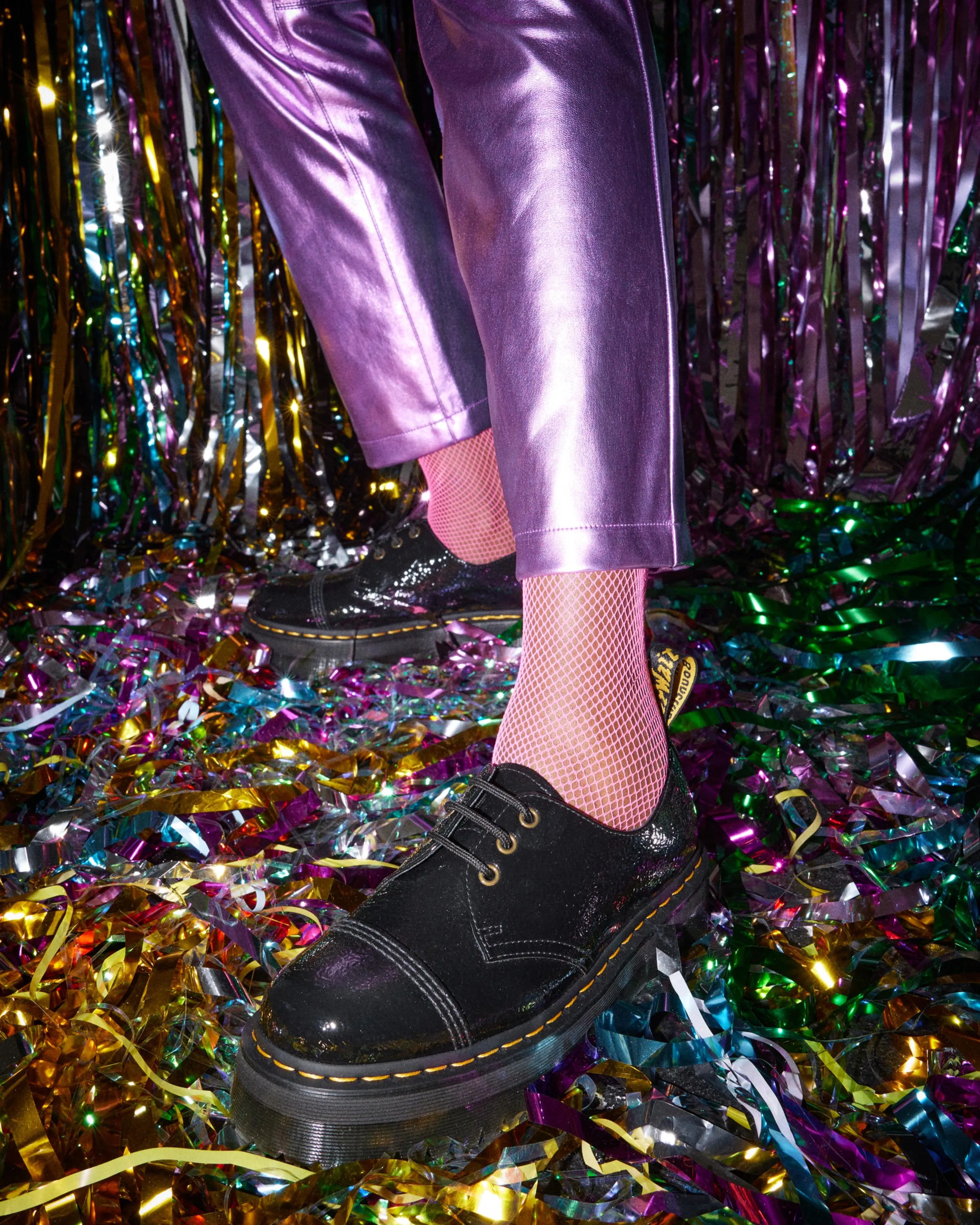 Zapatos con plataforma 1461 Quad en charol 